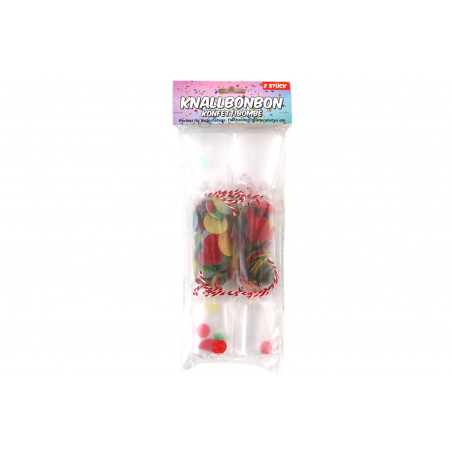 2er Set Konfettibomben als Knallbonbons Party FeuerwerkKnallbonbon knall bonbons bonbon Tischfeuerwerk tisch Glücksbringer berli