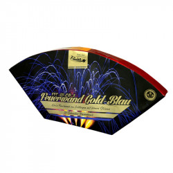 Silvester Feuerwerk Funke Fontänenverbund Feuerwand Gold Blau