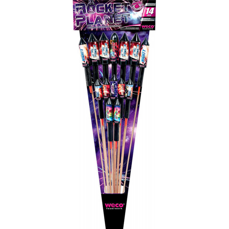 14 Silvester Raketen Rocket Planet von Weco