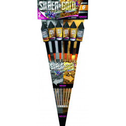 Silvester Sortiment 6 Silber & Gold Raketen